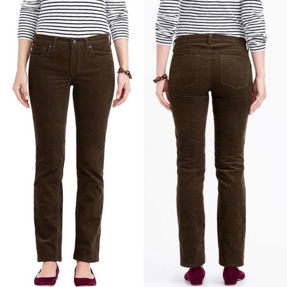 J. Crew Brown Corduroy Matchstick Pants Size 27 - Picture 1 of 8